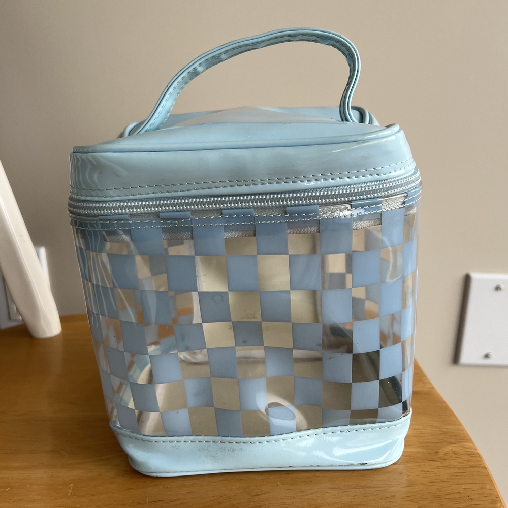 2/$15❤️Blue Checkered Wet Bikini Bag